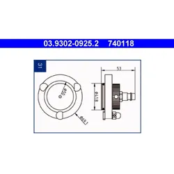 ATE 03.9302-0925.2 Entlüfterstutzen