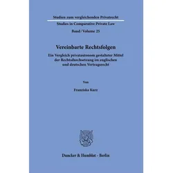 Vereinbarte Rechtsfolgen, Fachbücher von Franziska Kurz