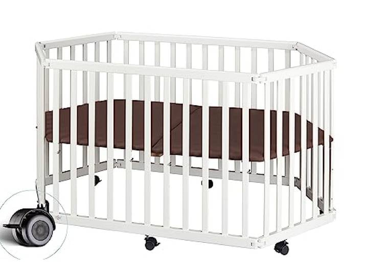 tiSsi ® Laufgitter Laufstall 6- eck, weiß