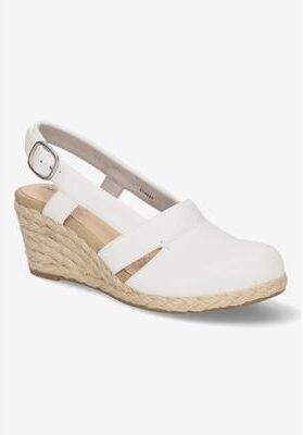 Women's Stargaze Slingback Espadrille by Easy Street in White (Size 8 1/2 M)