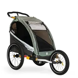 Burley D’Lite X Single Kinderanhänger Onesize Sage Green – leicht, sicher, robust
