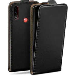 moex Flip Case Motorola Moto E7i Power Klapphülle Leder Optik