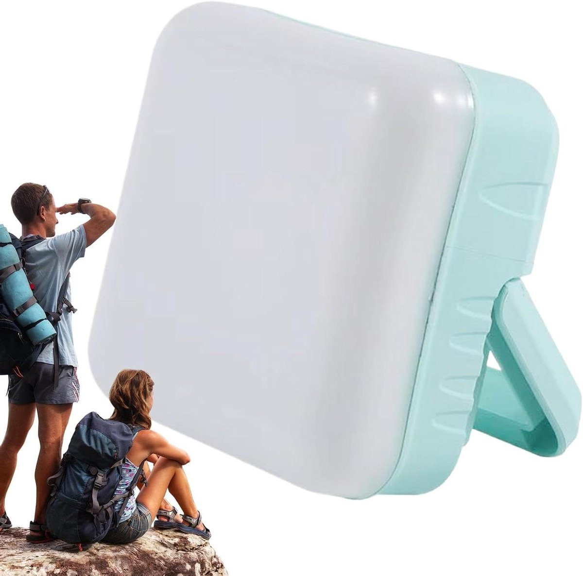 Merkloze Oplaadbare Zonne Camping Lantaarn met LED en Haak voor Buitenverlichting