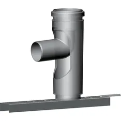 Stützbogen konzentrisch DN60/80, 87 Grad, mit Auflageschiene