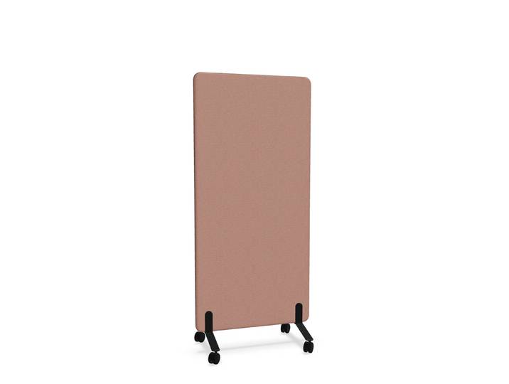 Trennwand Mdd Sonic 80x165 cm, auf Rollen, Rosa/Schwarz, Neu