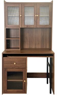 DEVERA Computer Desk with Hutch & Bookshelf