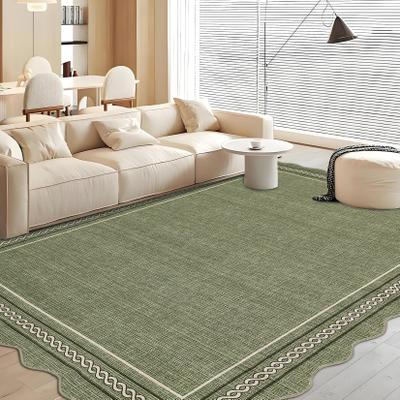 Garvee Modern Curved Rope Border Scalloped Area Rug