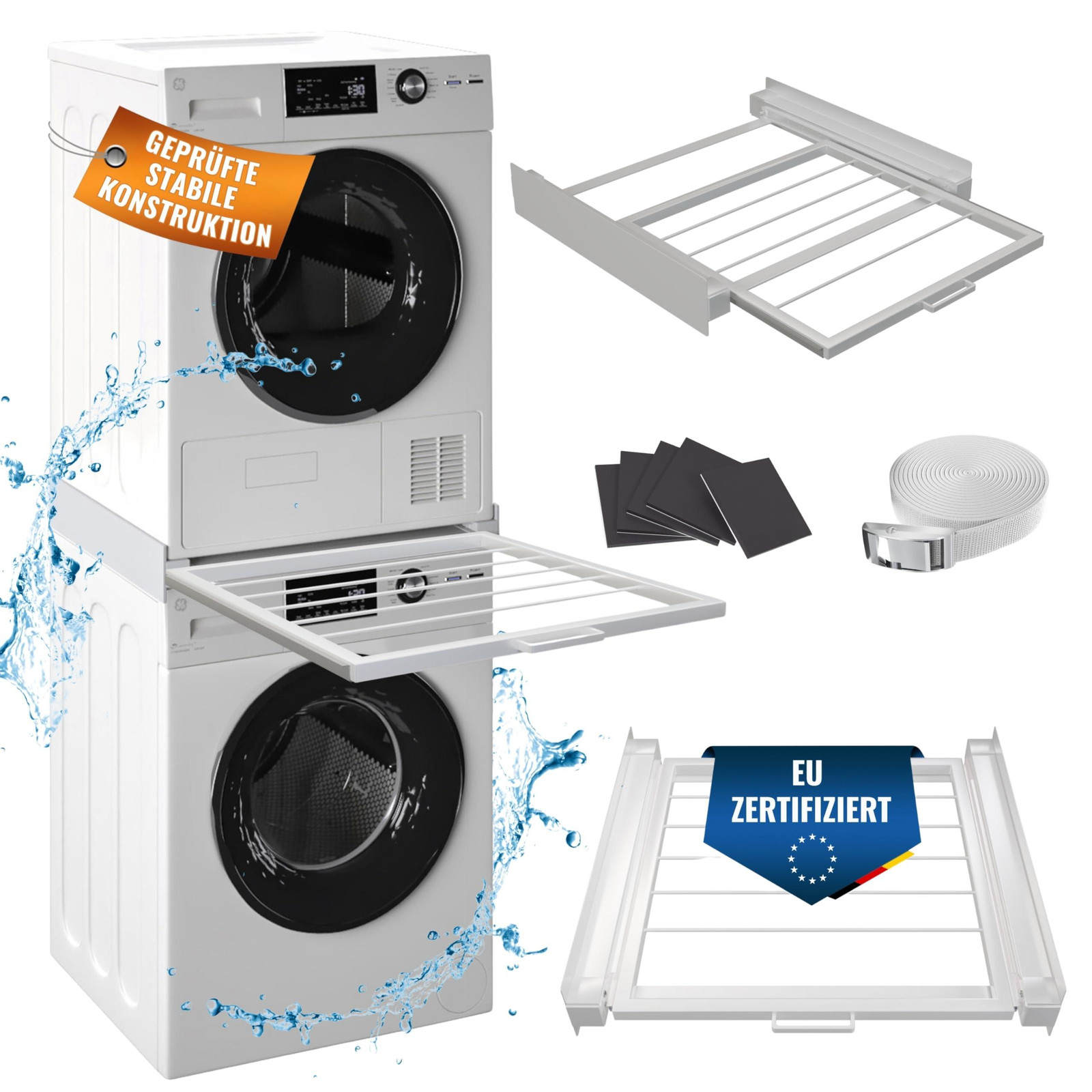 Dripio Verbindingsframe voor wasmachine en droger, 60 cm, wit