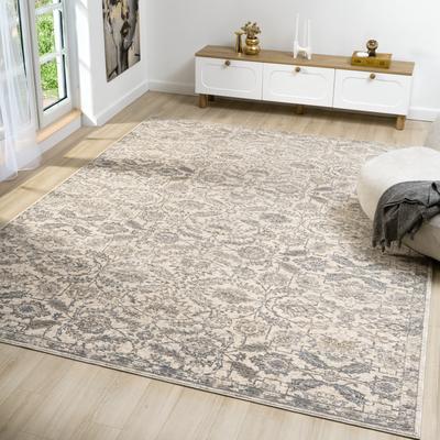 KALATY Camilla Ivory Distressed Oriental Area Rug