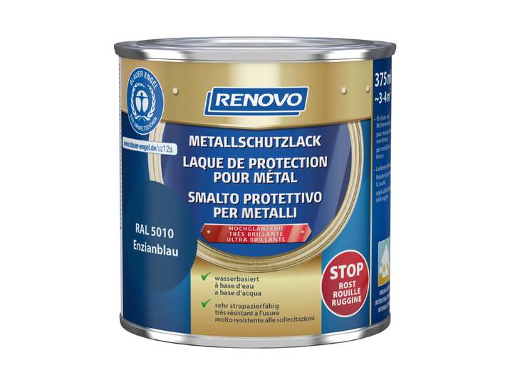 Renovo Metallschutzlack Nassfest Blau 375 ml