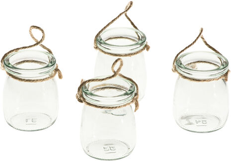 Glasvasen 7 cm, 5,5 cm Ø, 4 Stück
