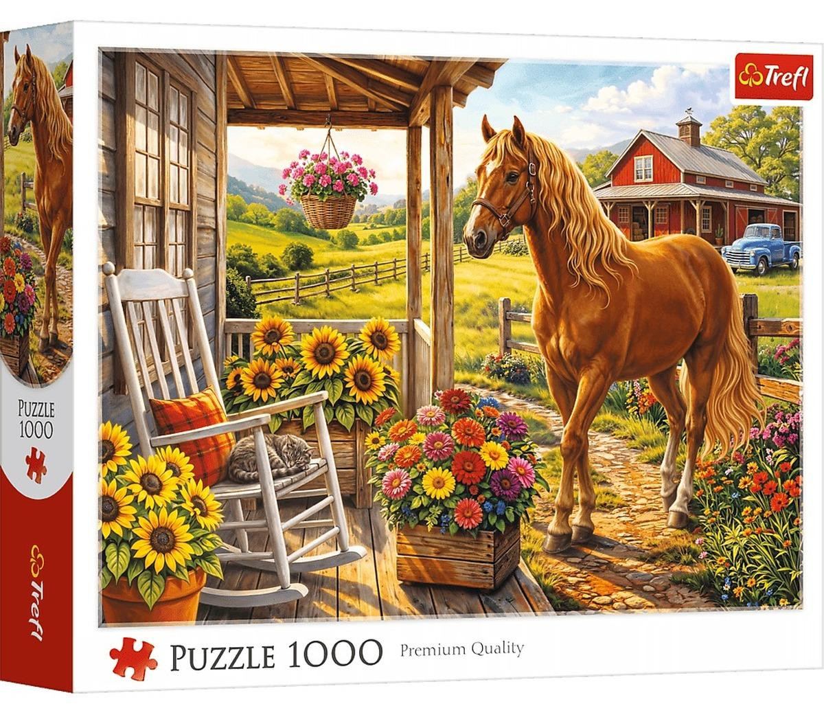 Trefl Puzzel met 1000 stukjes - Paard op een boerderij