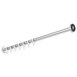 Hewi System 900 Vorhangstange 900.34.400XA Edelstahl matt geschliffen, Länge 1000mm, 10 Vorhangringe