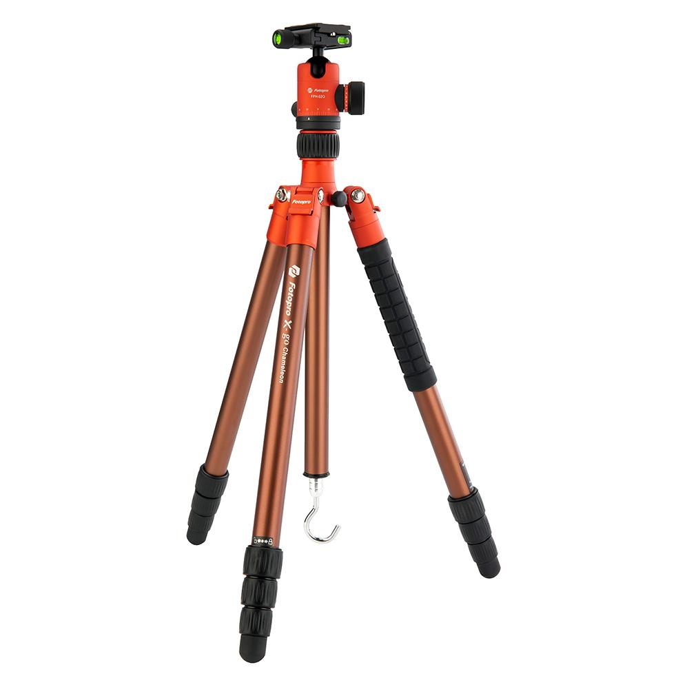 Fotopro X Go Chameleon oranges Aluminium Stativ (Metall) (D196611)