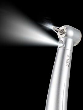 DynamicDeals NSK Handpiece With LED Light B2 M4, Push Button High Speed Air Turbine Dentist Tool, High Rotation Dental Handpiece 4 Hole