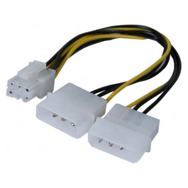 Exertis Connect Adapterkabel Molex (m) zu PCI-E (w), 25 cm (20 cm) (146691)