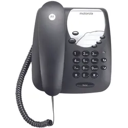 Motorola CT1 Schwarz Schnurtelefon, stabile Verbindung, Mute-Funktion – Schwarz