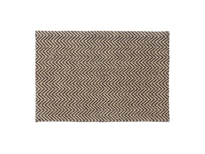 Fussmatte Jute Zickzack Beige-Schwarz