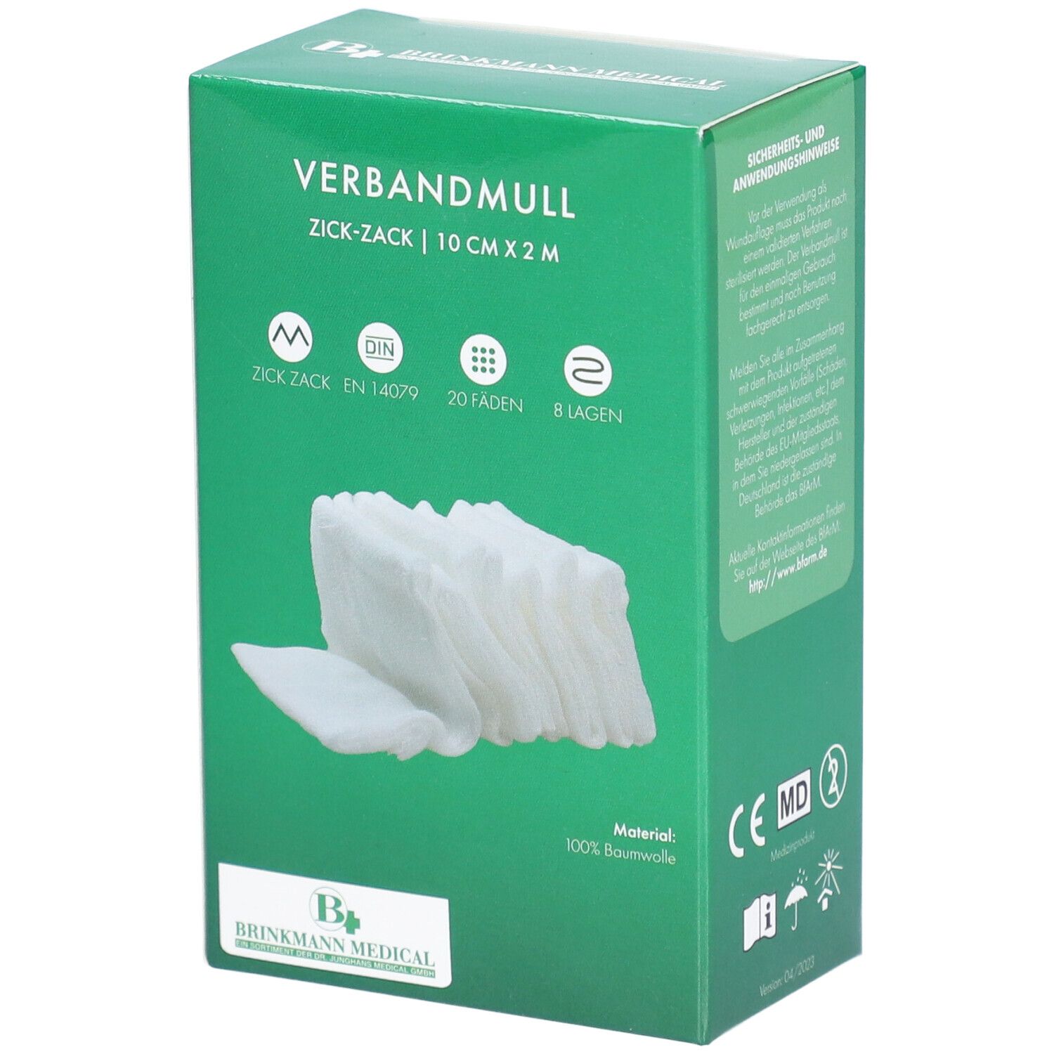 Verbandmull 10 cmx2 m zickzack 1 St Verband