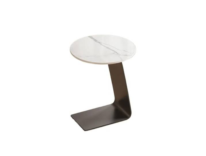 9bbhfJw4R Couchtisch im Landhausstil Minimalistischer Sofa-Beistelltisch, Kleiner runder Tisch, platzsparend(Weiß)
