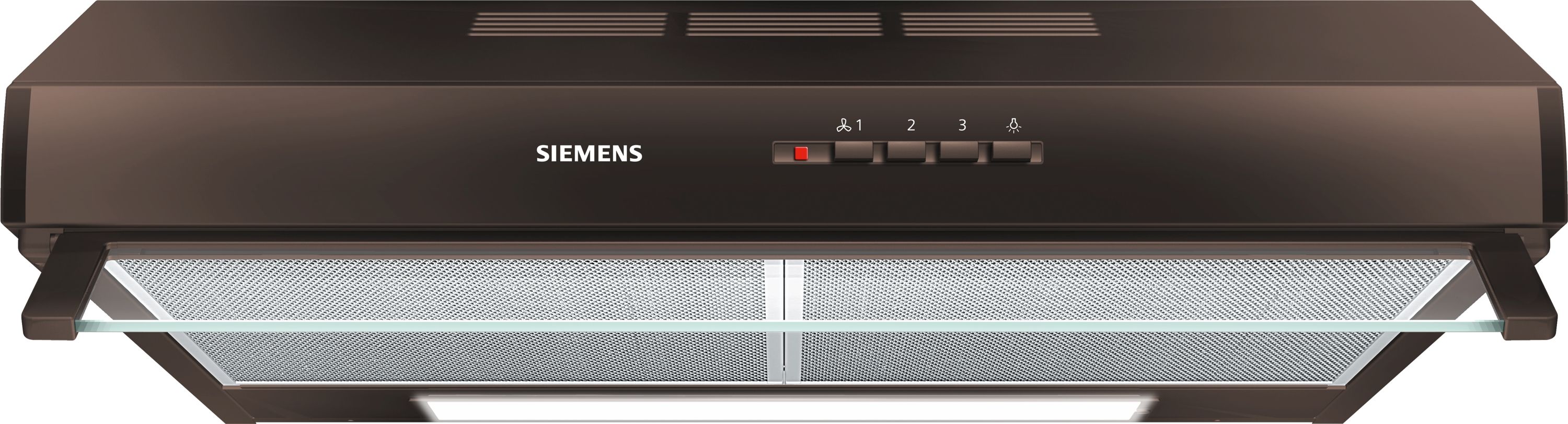 Siemens iQ100 LU63LCC40 Dunstabzugshaube Unterbau 60 cm Abluft/Umluft (Braun)
