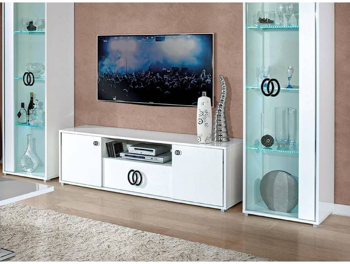 Xlmoebel Sideboard Modernes weißes TV-Regal mit elegantem Tischdesign (Sideboard, Sideboard), Hergestellt in Europa