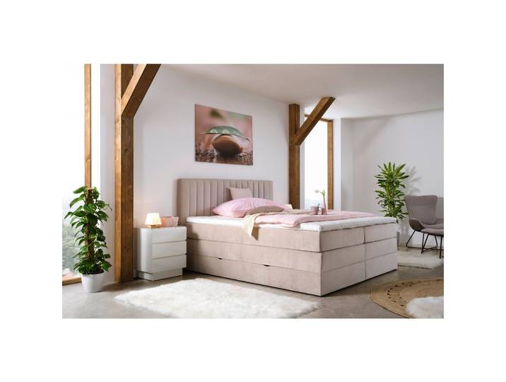 Boxspringbett Simon in Beige ca. 160x200cm