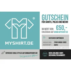 Einzweck-Gutschein für Textilien und Accessoires 50