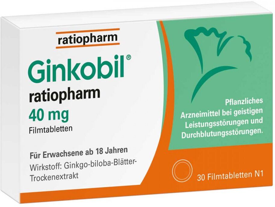Ginkobil ratiopharm 40mg mit Ginkgo biloba