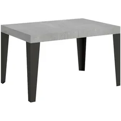 Itamoby Ausziehtisch 140/224x80cm Flammenbeton mit anthrazitfarbenen Beinen