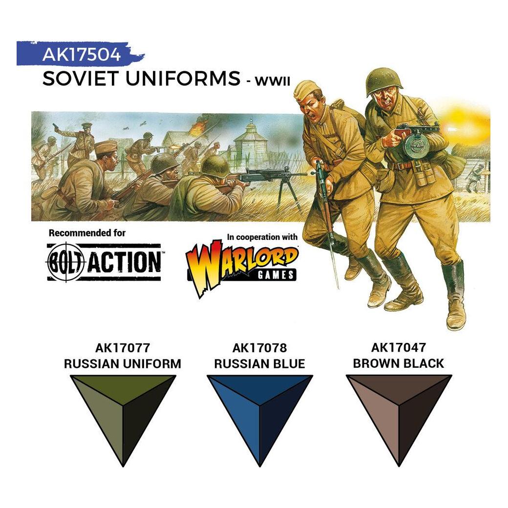 AK Interactive Quick Gen - Soviet Uniforms (Set 3 Refs) (AK17504)