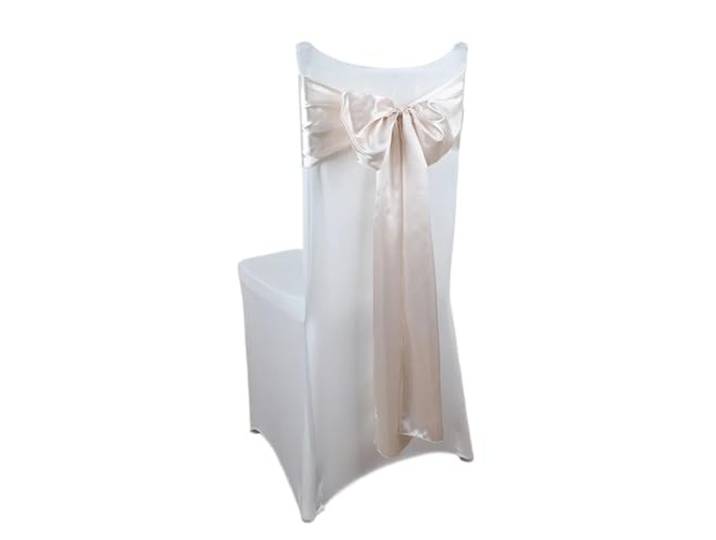 Stuhlschleifen für Hochzeiten 10/50PCS Hochzeit Satin Stuhl Schärpen Einstellung Grün Bögen Bänder for Bankett Party Gang Band Dekor(Light khaki,50pcs)