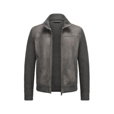 Blouson MILESTONE "MSCervo", Herren, Gr. 56, grau (anthrazit), Jacken Blouson, mit modernen Materialien