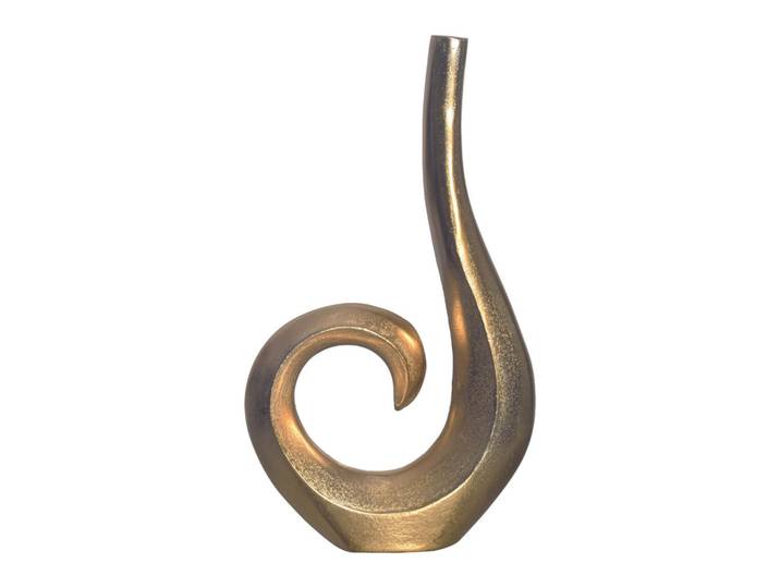 Livetastic Dekovase, Goldfarben, Metall, 26x47x8 cm, stehend, zum Stellen, handgemacht, auch für frische Blumen geeignet, Dekoration, Vase, Metallvase