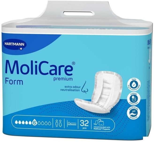 Hartmann Molicare Premium Form 6 gouttes - 8 paquets de 32 protections