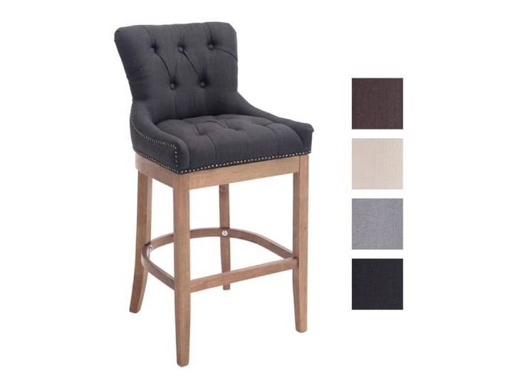 -CLP-Tabouret de bar Lakewood tissu Piètement antique clair-Array