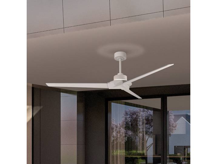 Ventilateur de plafond LED Brisa, blanc, silencieux (courant continu), CCT - Mantra Iluminación - Salon / séjour - Moderne - Bois