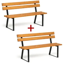 Parkbank STANDARD mit Rückenlehne 1+1 GRATIS, 1500 mm, Limba