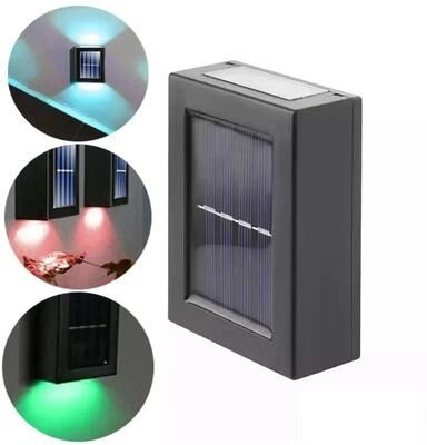 Uplifted Goods Solar Up And Down Outdoor Wall Light multicolor 6pcs