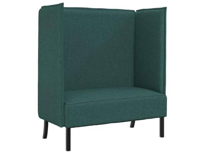 vidaXL Hoher Rücken Sofa 101cm Dunkelgrün Stoff, Moderner, langlebiger 2-Sitzer Sofa, minimalistischer Hochlehner, platzsparendes Möbel für Büro und Empfangsbereiche