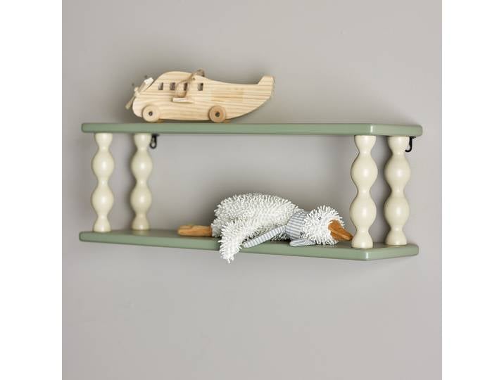 Étagère murale Bibiola 60 x 22 x 17cm Vert/Vert pâle