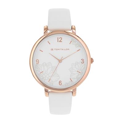 Quarzuhr TOM TAILOR, rosa (weiß, weiß), Armbanduhren, Damen, roségoldfarben, Quarzuhr, Armbanduhr, Damenuhr, analog