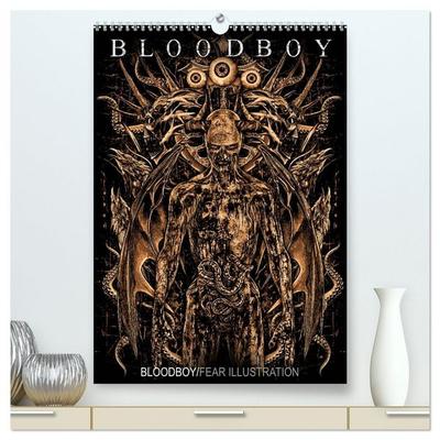 BLOODBOY/FEAR ILLUSTRATION (hochwertiger Premium Wandkalender 2026 DIN A2 hoch), Kunstdruck in Hochglanz