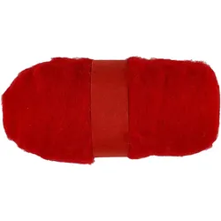Creativ Company Carded Wool, Garn + Wolle, Rot