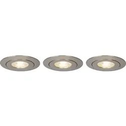 Brilliant LED Einbauleuchte Nodus eisen 4W 3000K Warmweiß schwenkbar IP44