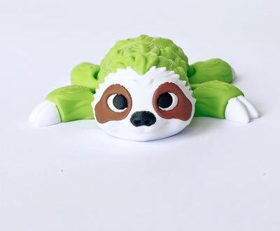 Inspire Select 3D Articulated Sloth & Koala Figurines Flexible Animal Desk Toys For Home, Car & Gift Decor 1 Pc Green Sloth