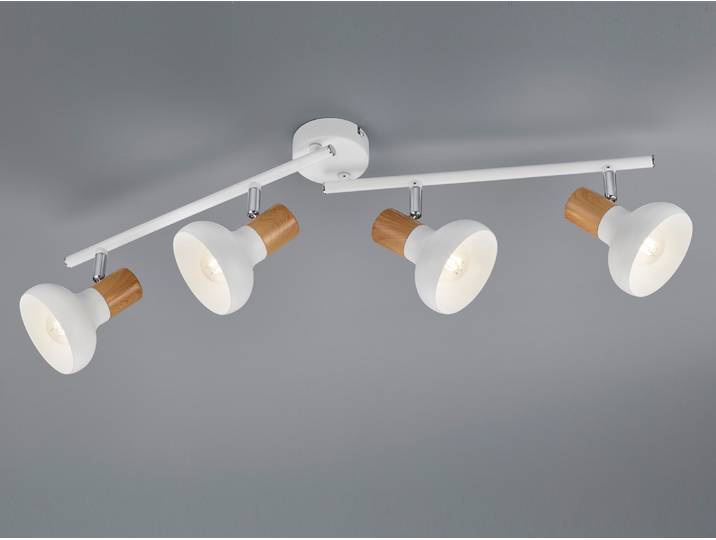 Deckenstrahler Weiß Holzoptik 71cm