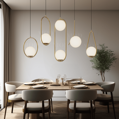 Jewels & Pearls   Nordic Pendant Light   Brushed Gold / Warm White (3000k) / Style D   Bedroom Lighting   Living Room Lighting   Indoor Lighting   MOD LIGHTING
