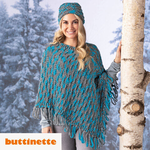 Strickanleitung - Mütze & Poncho aus Woll Butt Cinthia