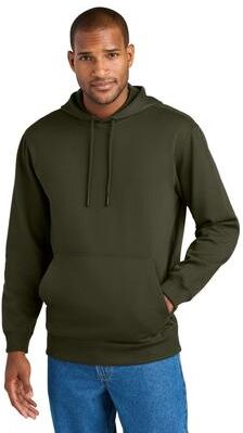CornerStone CSF630 Tough Fleece Pullover Hoodie in Tundra Green size XS   Cotton Blend